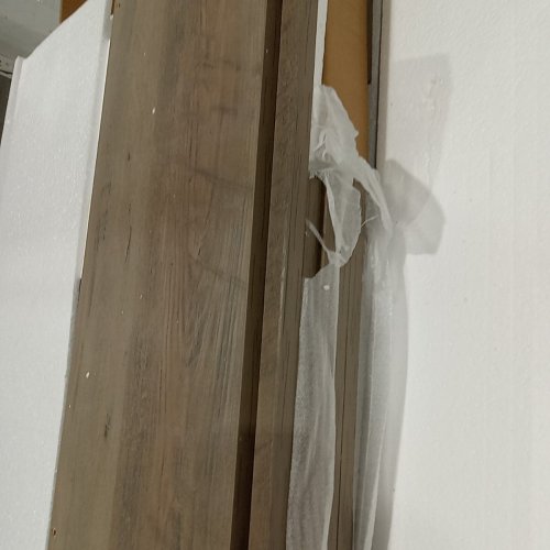 FARMHOUSE FREESTANDING SHOE CABINET WITH 3 FLIP DRAWERS AND 2 DRAWERS - 53" - GREY OAK (MODEL: DA0035GR01A) image 4