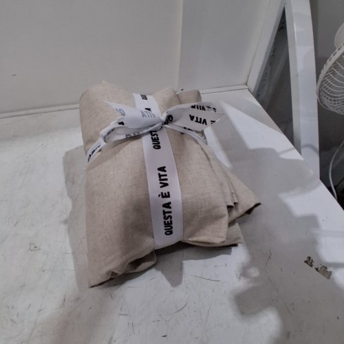 3PC Q VITA LINEN DUVET COVER BEDDING SET- KING-BEIGE image 3