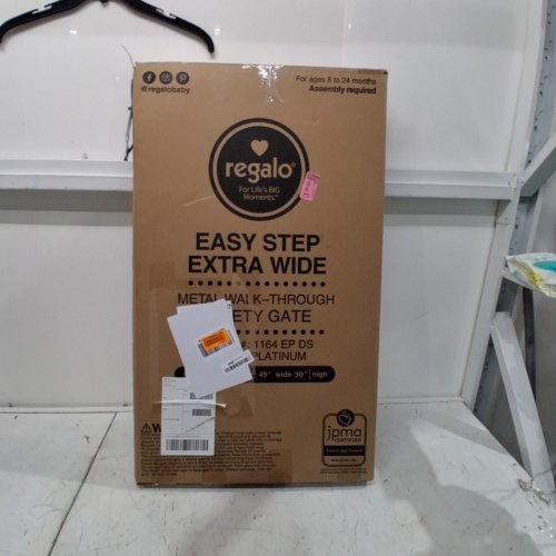 REGALO EASY STEP 49" EXTRA WIDE BABY GATE - 30"X49" - PLATINUM (MODEL: 1164 EP DS) image 4