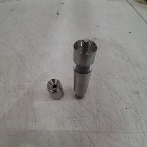 HANDHELD ONE-BUTTON MANUAL COMPACT SALT OR PEPPER MULLER - STAINLESS STEEL image 2