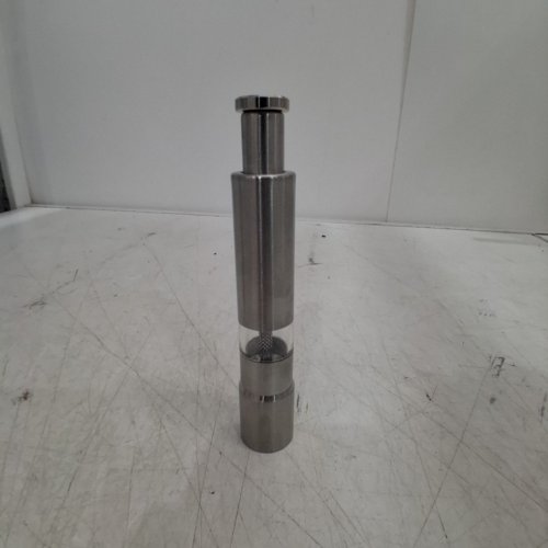 HANDHELD ONE-BUTTON MANUAL COMPACT SALT OR PEPPER MULLER - STAINLESS STEEL image 3