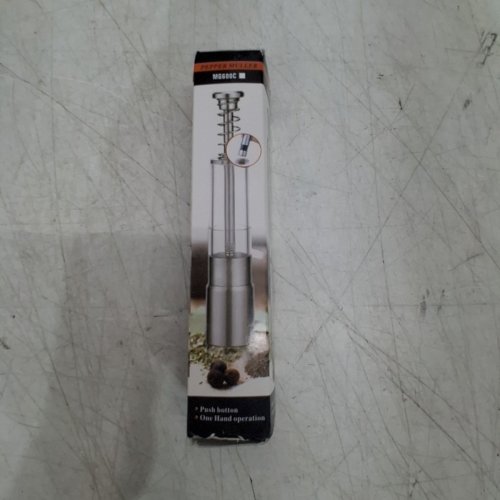 HANDHELD ONE-BUTTON MANUAL COMPACT SALT OR PEPPER MULLER - STAINLESS STEEL image 4