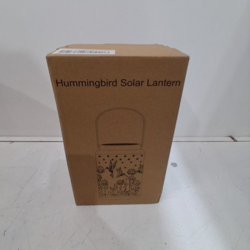 BRIZLED HUMMINGBIRD OUTDOOR SOLAR HANGING LANTERN - BRONZE image 2