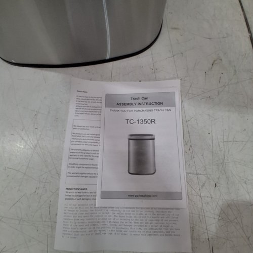 OVAL AUTOMATIC TOUCH FREE TRASH CAN - 13GAL - STAINLESS STEEL (MODEL: TC-1350R-SS) image 4