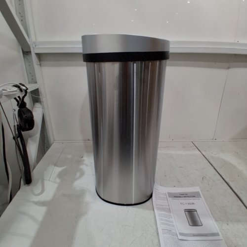 OVAL AUTOMATIC TOUCH FREE TRASH CAN - 13GAL - STAINLESS STEEL (MODEL: TC-1350R-SS) image 5