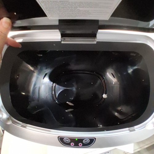 OVAL AUTOMATIC TOUCH FREE TRASH CAN - 13GAL - STAINLESS STEEL (MODEL: TC-1350R-SS) image 9