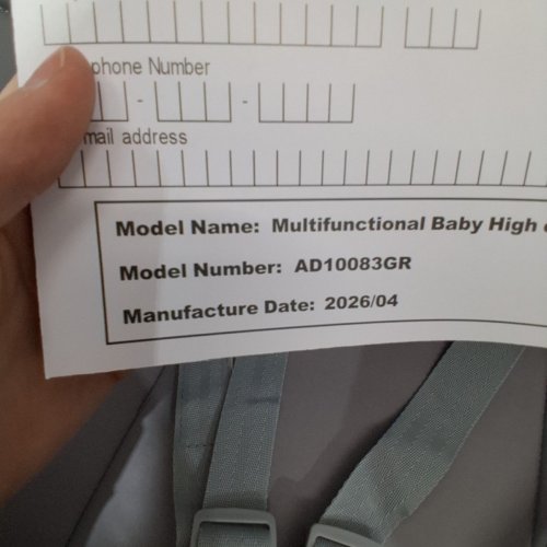 INFANS 9-IN-1 CONVERTIBLE BABY HIGH CHAIR - GREY (MODEL: AD10083GR) image 5