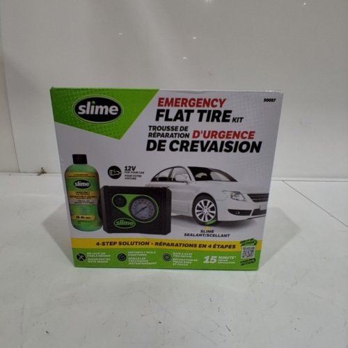 4PC SLIME SMART SPAIR 12V EMERGENCY FLAT TIRE REPAIR KIT WITH TPMS SEALANT image 4