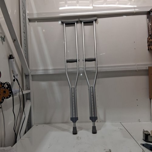 BIOS LIVING ADJUSTABLE CRUTCHES FOR ADULTS - 5FT 2" TO 5FT 10" - SILVER - (MODEL: 56036) image 2