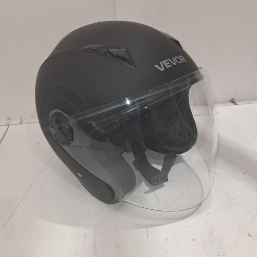 VEVOR 3/4-FACE HIGH DENSITY MOTORCYCLE HELMET - LARGE - BLACK image 3