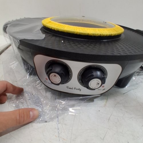 FOOD PARTY ELECTRIC HOT SHABU SHABU POT WITH DIVIDER FOR 2-6 PEOPLE - 5L - 110V - BLACK (MODEL: FPJ204) image 2