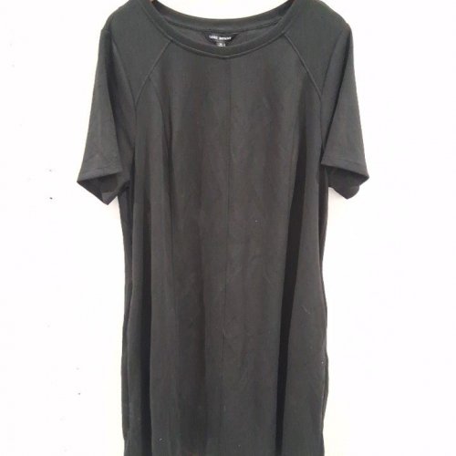 WOMEN'S LANE BRYANT SHORT SLEEVE DRESS - 3X - BLACK (STYLE: DAYNA LB0010) image 2