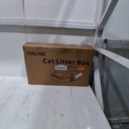 KISENG HIGH SIDED CAT LITTER BOX - XL - 14.96" X 22.83" X 10.2" - STAINLESS STEEL image 4