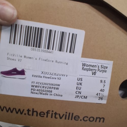 WOMEN'S FITVILLE RUNNING SHOES - 9.5 WIDE - RASPBERRY PURPLE (MODEL: FLOWCORE V2) image 2