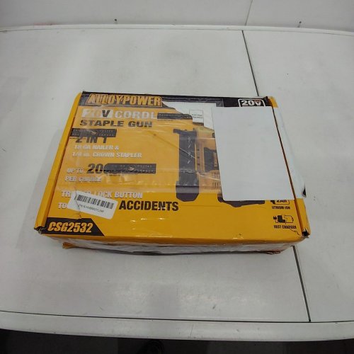 ALLOYPOWER 2-IN-1 CORDLESS BRAD NAILER & STAPLER KIT- 20V/18 GAUGE-YELLOW/BLACK (MODEL:CSG2532) image 4