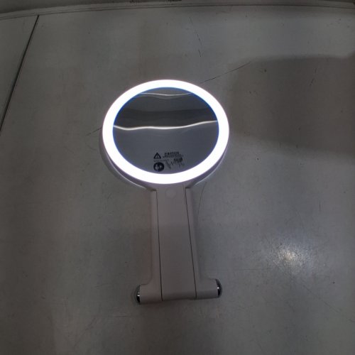 AUXMIR 30X/1X DOUBLE-SIDED MAGNIFYING MIRROR WITH 3 LIGHT SETTINGS - 11.2" X 6.5" - WHITE image 2