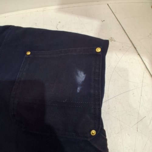MEN'S CARHARTT RELAXED FIT R01 UNLINED DUCK BIB OVERALLS - 30W X 28 L - NAVY image 7
