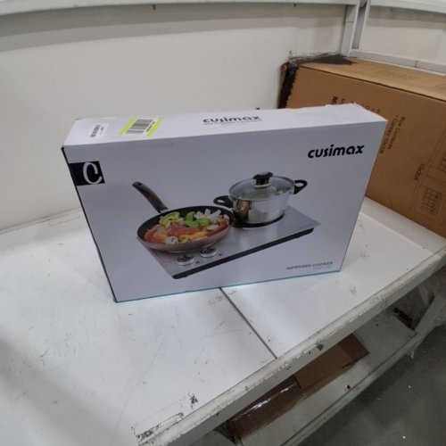 CUSIMAX INFRARED DOUBLE BURNER ELECTRIC COOKTOP - STAINLESS STEEL (MODEL: CMIP-C180) image 5
