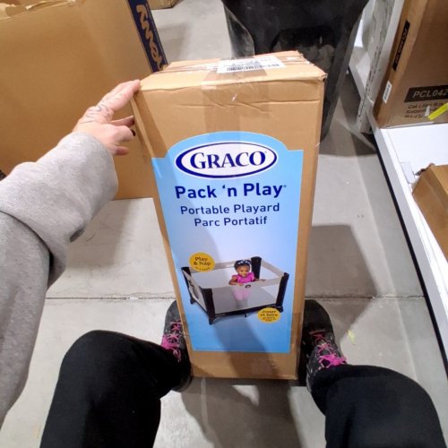 GRACO FOLDABLE PACK N PLAY PLAY YARD - GREY/BLACK (MODEL: 2084226) image 4