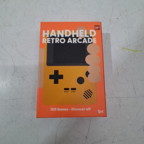 J'ADORE HANDHELD RETRO ARCADE GAME - 100 GAMES - 3.1" X 4.7" - ORANGE (MODEL: 851782) image 2