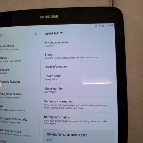 SAMSUNG TABLET - 32GB - BLACK (MODEL: SM-T818W) image 3