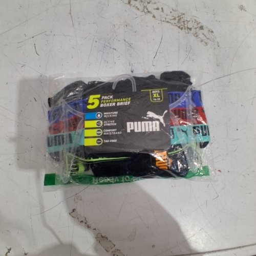 5PK BOYS' PUMA PERFORMANCE BOXER BRIEFS - EXTRA LARGE (16-18) - MULTICOLOURED (STYLE : 55782) image 2
