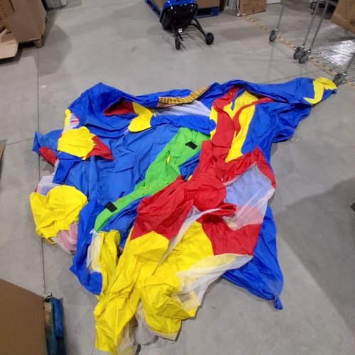 UMBALIR INFLATABLE BOUNCE HOUSE WITH 3 RACING SLIDES AND ULTRA-WIDE CLIMBING WALL INDOOR OUTDOOR CASTLE INFLATABLE TRAMPOLINE - KIDS AGED 3-8 - 12FT X 10FT - BLUE RED AND YELLOW - (MODEL: DFQHS2405229) image 2