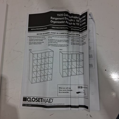 CLOSETMAID 15-CUBE SHOE ORGANIZER 24" X 19" - WHITE image 2