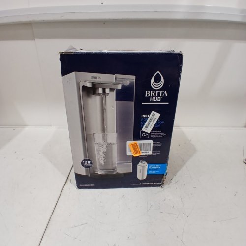 BRITA HUB 12-CUP INSTANT POWERFUL COUNTERTOP FILTRATION SYSTEM - FILTERS UP TO 120GAL OF WATER - SILVER (MODEL: 87340C) image 8
