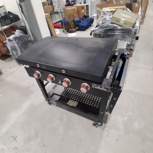 BPS DELUXE 4 BURNER GRILL AND GRIDDLE - 40" X 65" X 28" - BLACK (MODEL: GD440) image 2