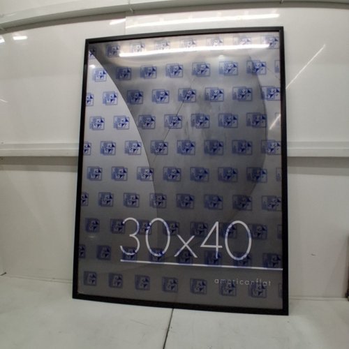 AMERICANFLAT POLISHED PLEXIGLASS THIN BORDER PICTURE FRAME - 30" X 40" - BLACK image 2