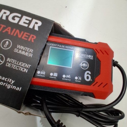 COREBOX 12V CAR BATTERY CHARGER & MAINTAINER - RED/BLACK (MODEL: H-6CS) image 4