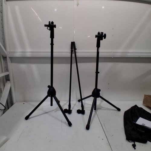 2PK OHUHU ADJUSTABLE MICRHOPHONE STAND & CARRYING BAG - 28" X 30" - BLACK (MODEL: ‎Y42-80200-04) image 2