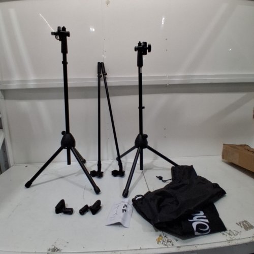 2PK OHUHU ADJUSTABLE MICRHOPHONE STAND & CARRYING BAG - 28" X 30" - BLACK (MODEL: ‎Y42-80200-04) image 4
