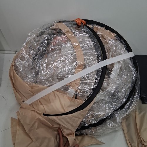 POP UP SPORTS WATERPROOF OUTDOOR POD BUBBLE TENT - 50" X 50" X 66.9" - TRANSPARENT/BEIGE (MODEL: 121082) image 3