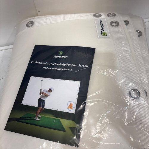 AERIXTRON GOLF SIMULATION 3D AIR MESH IMPACT SCREEN FOR GOLF TRAINING - 11.8FT X 8.8FT - WHITE image 3