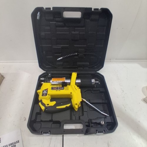 BRAVEX CORDLESS GREASE GUN - ELECTRIC, RECHARGEABLE BATTERY, 40" HOSE, QUANTITATIVE AUTOMATIC PUMPING AT 12,000 PSI - BLACK/YELLOW (MODEL:GGP-008) image 2
