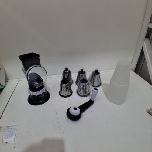 7PC MIU ROTARY FOOD GRATER WITH ATTACHMENTS - BLACK/SILVER (MODEL : 1796155) image 2