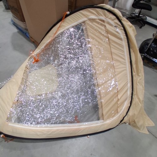 POP UP BUBBLE TENT WITH WATERPROOF TOP COVER - 10FT X 9.2FT - 8 PERSON - BEIGE (MODEL: 121085) image 3