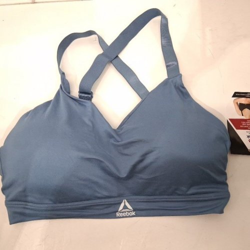 WOMEN'S REEBOK SPORTS BRA - LARGE - SLATE BLUE image 2