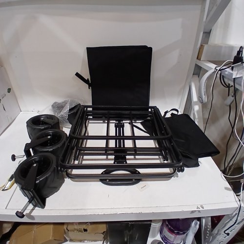 ECHOSMILE PORTABLE FOLDING WAGON WITH WHEELS - 6.84 CU.FT - BLACK image 2