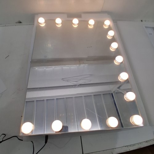 HOLLYWOOD VANITY MIRROR WITH LIGHTS - 100-240 V - WHITE (MODEL: CA-BDM8005-WH-5845-C) image 2
