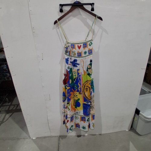 WOMEN'S SPAGHETTI STRAP PRINTED DRESS - SMALL - MULTICOLOR image 2