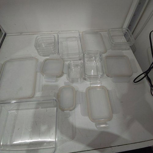12PC FIGMINT TRITAN PLASTIC FOOD STORAGE CONTAINER SET WITH LIDS - (6) CONTAINERS (6) LIDS - CLEAR image 3