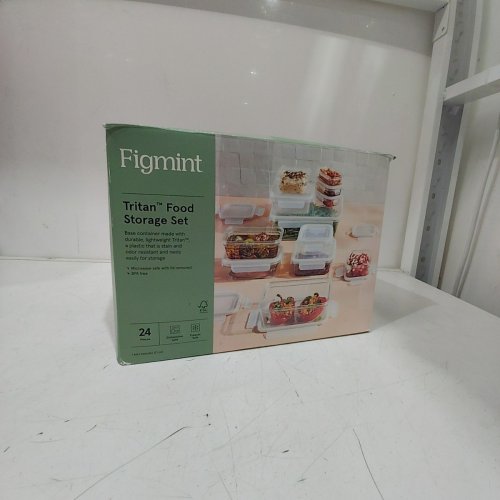 12PC FIGMINT TRITAN PLASTIC FOOD STORAGE CONTAINER SET WITH LIDS - (6) CONTAINERS (6) LIDS - CLEAR image 4