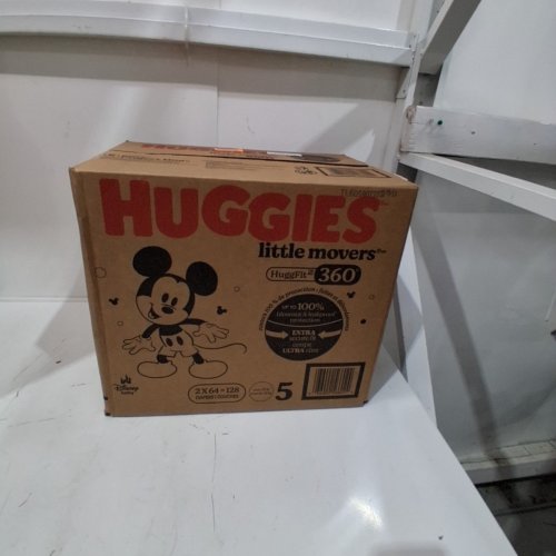 128PK BABY DISNEY HUGGIES LITTLE MOVERS HUGGFIT 360 DIAPERS - SIZE 5 - MICKEY MOUSE image 2