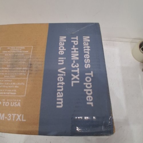 OLIXIS GEL MEMORY FOAM MATTRESS TOPPER - 3" TWIN XL - BLUE\WHITE image 2