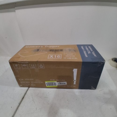 OLIXIS GEL MEMORY FOAM MATTRESS TOPPER - 3" TWIN XL - BLUE\WHITE image 3