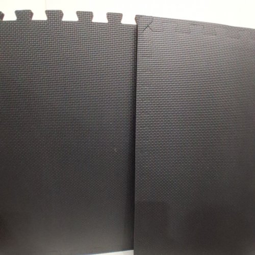 6PK CAP BARBELL T-PATTERN EXERCISE MAT -24" X 24" - BLACK (MODEL: MTIS-1206T) image 3