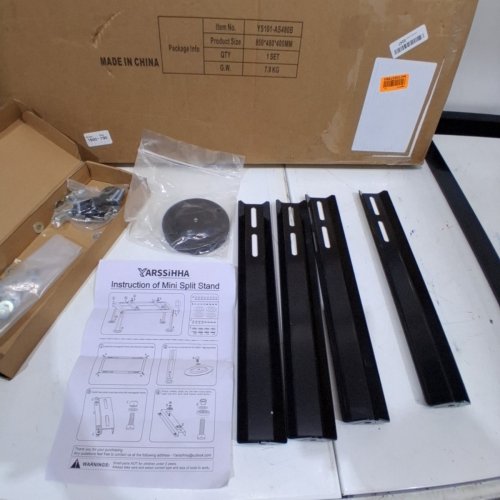 YARSSIHHA MINI SPLIT GROUND STAND FOR 9000-36000BTU DUCTLESS AIR CONDITIONERS & HEAT PUMPS - 33.46" X 8.9" X 15.75"/1400LBS MAX - BLACK (MODEL: YS101-AS480B) image 4